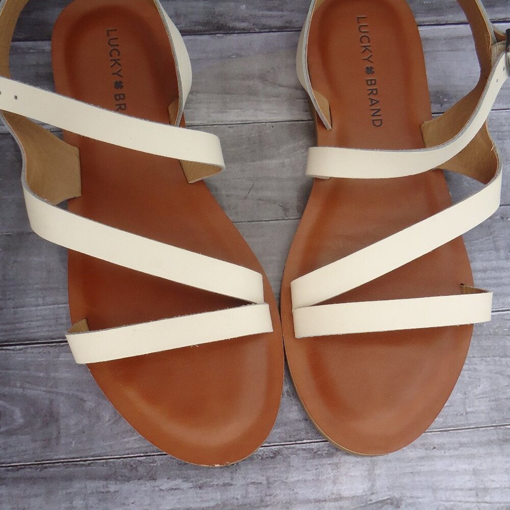 SIZE 8. LUCKY BRAND leather strappy sandals. - Picture 3 of 16